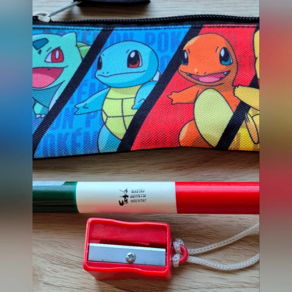 Pokemon Pencil Case Bioworld&New Pinocchio Pencil -Sharpener